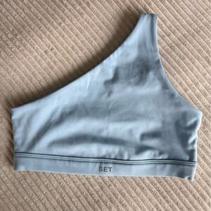 SET Active Asymmetrical Sports Bra in Light Blue